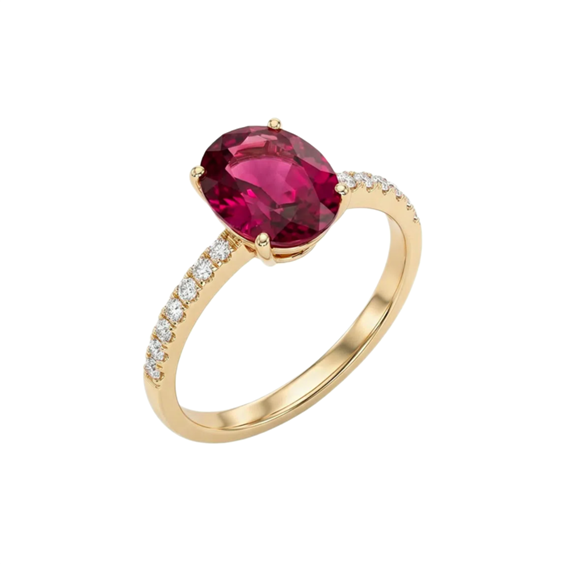 Anello Gazzola Gioielli Donna Amuleto in Oro giallo Rodolite 2.15 Ct AN-1222-16-2-18-13-RD-OV-N-F-VS - AN-1222-16-2-18-13-RD-OV-N-F-VS